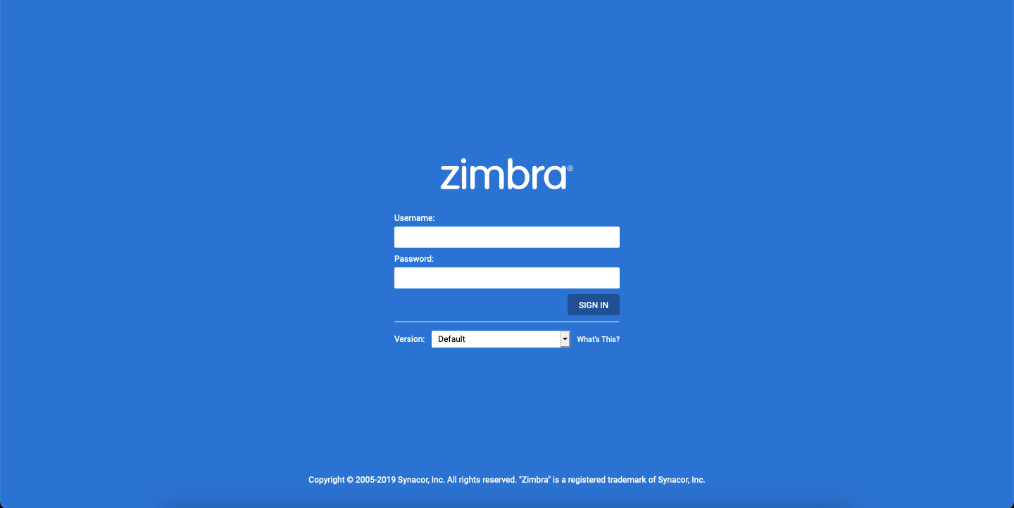zimbra web client sign in brazil